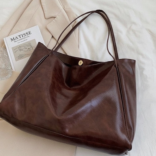 Large Capacity Tote - Brown