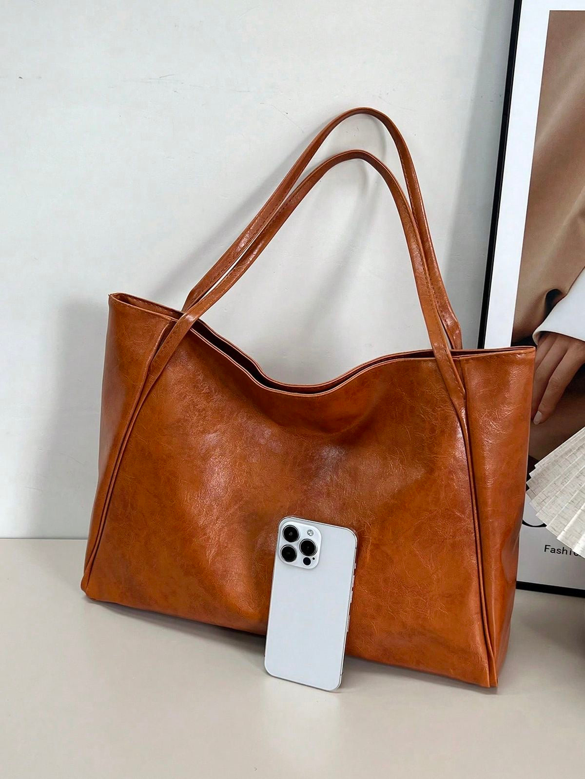 Large Capacity Leather Tote Bag - Havan