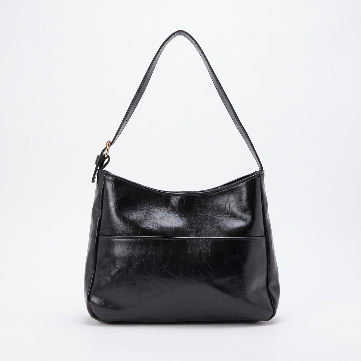 Pocket Leather Tote - Black