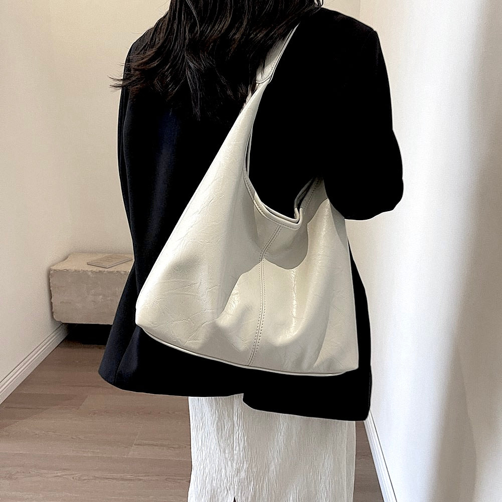 Wide Tote Bag - White