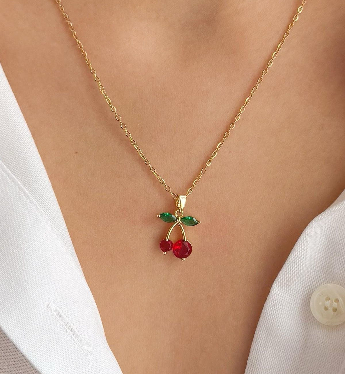 Cherry Gold Plated Necklace