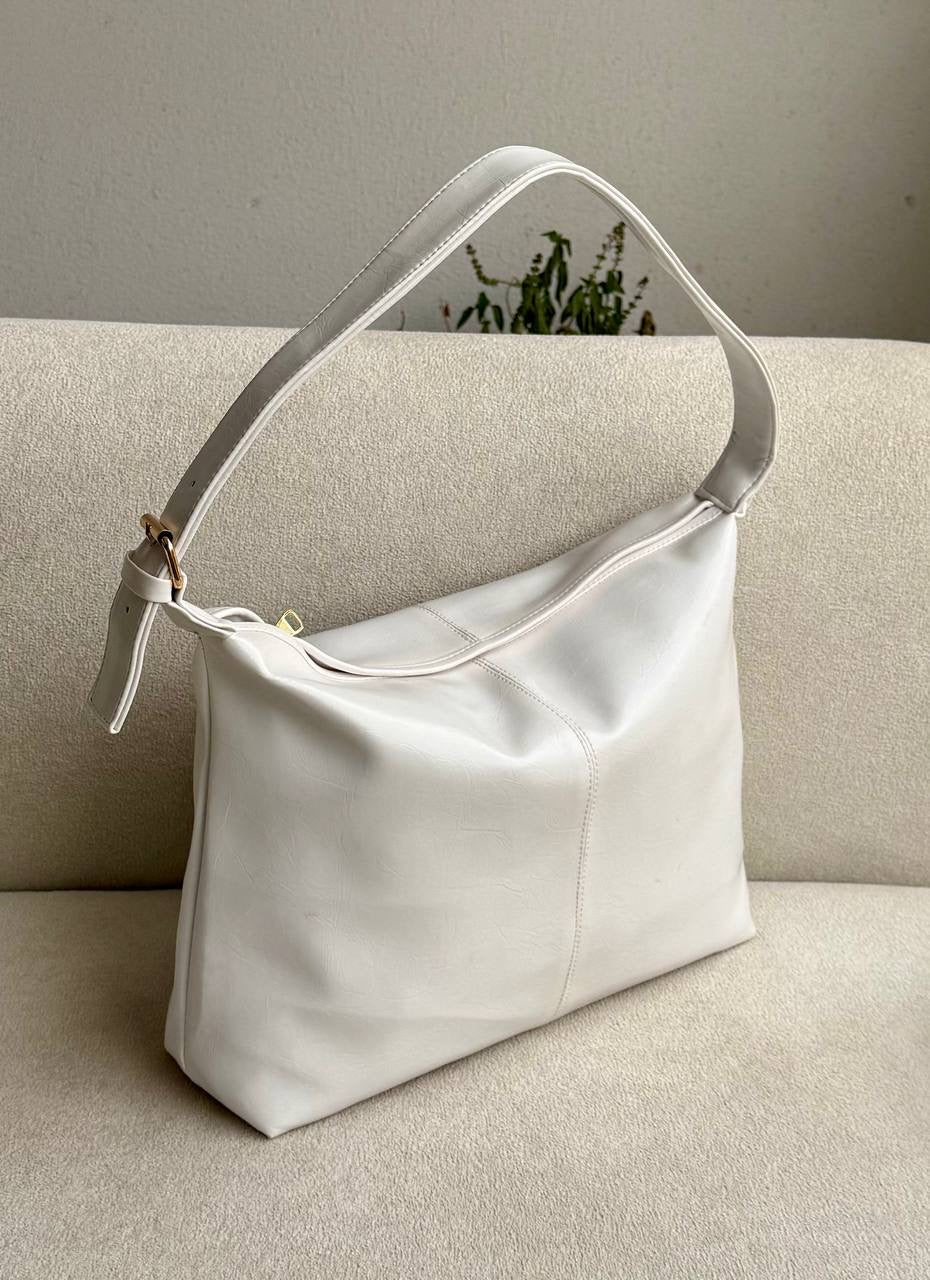 Wide Tote Bag - Burgundy