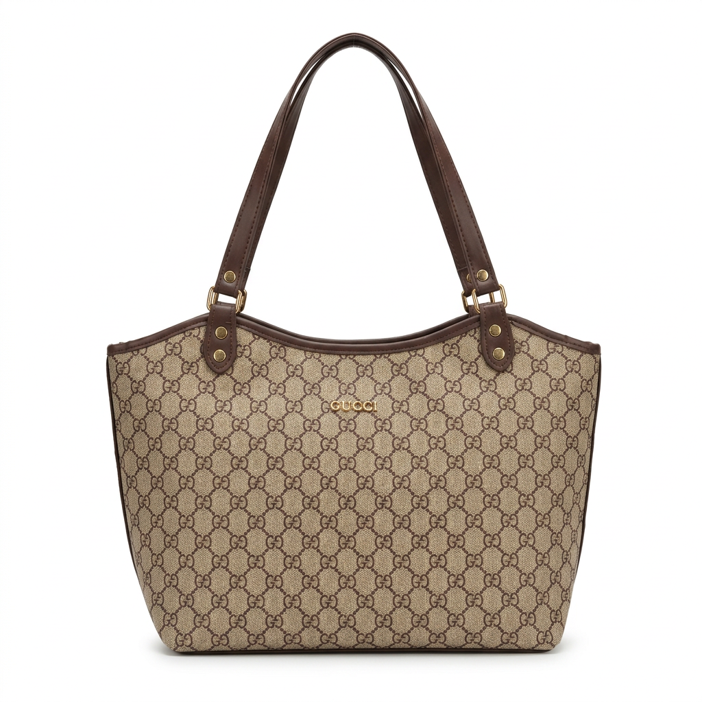 Pattern Tote - Brown
