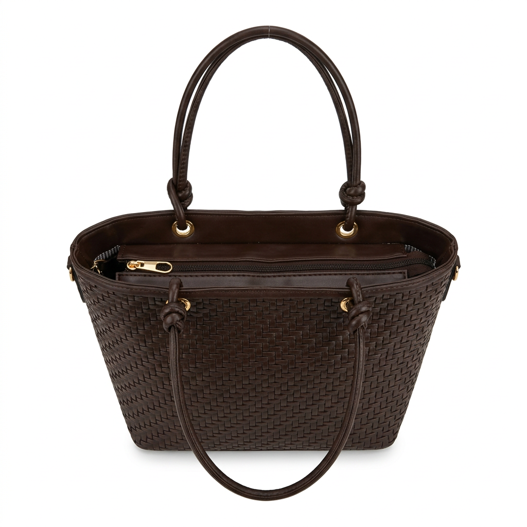 Weave Tote - Brown