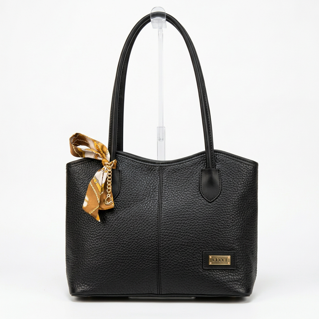 Scarf Tote Bag - Black