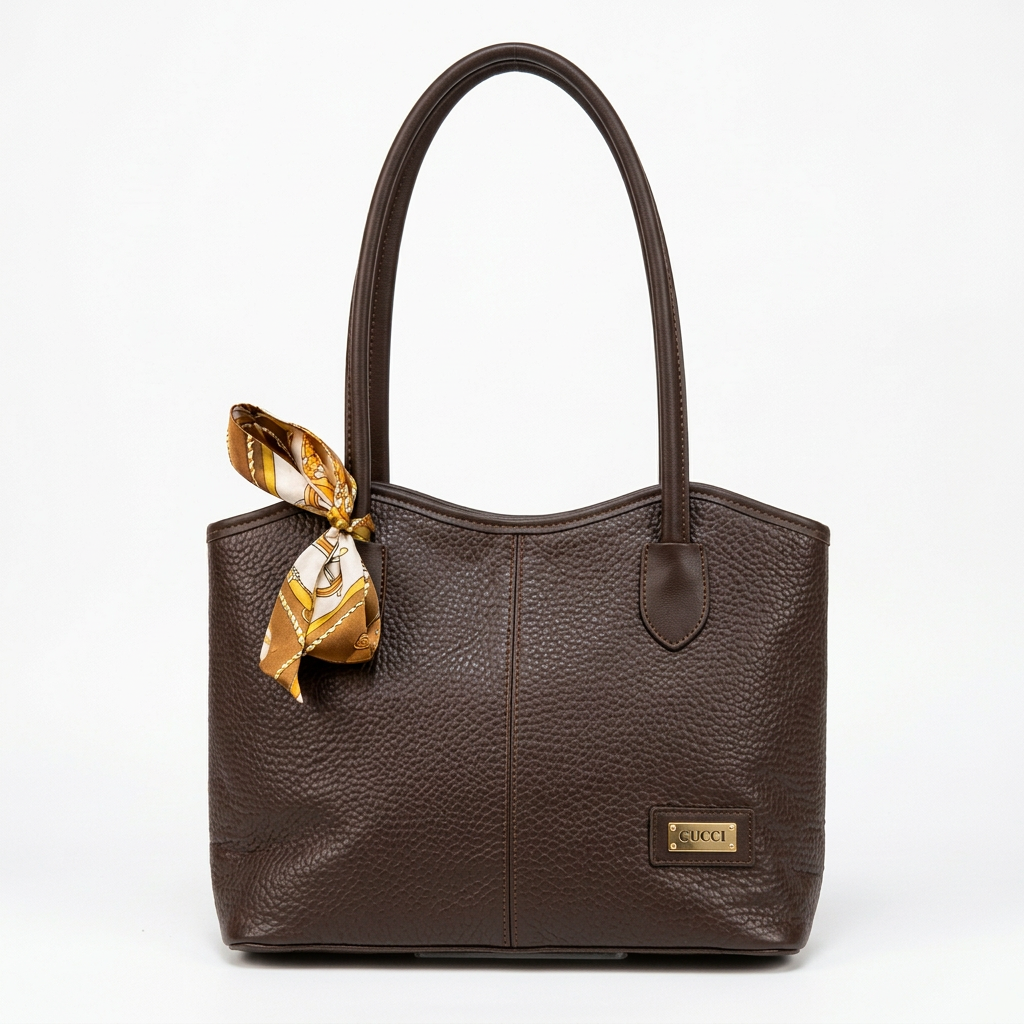 Scarf Tote Bag - Brown