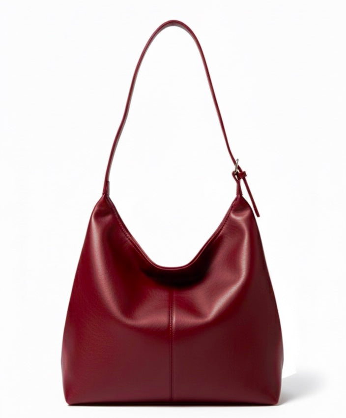 Wide Leather Tote Bag