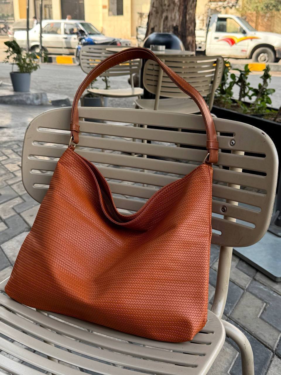 Scaled Leather Tote
