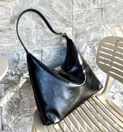 Wide Tote Bag - Black