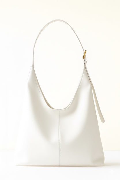 Wide Tote Bag - White