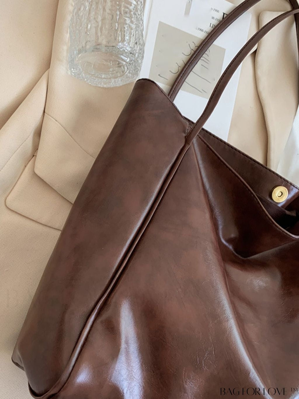 Large Capacity Tote - Brown