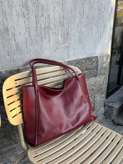 Large Capacity Tote - Burgundy