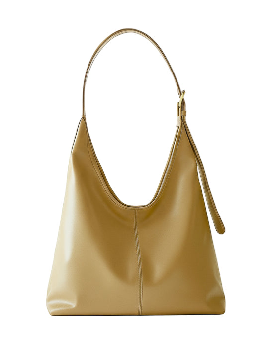 Wide Tote Bag - Beige