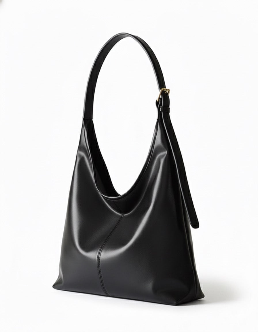Wide Tote Bag - Black