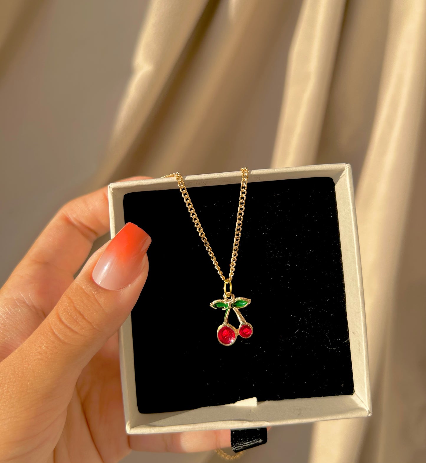 Cherry Gold Plated Necklace