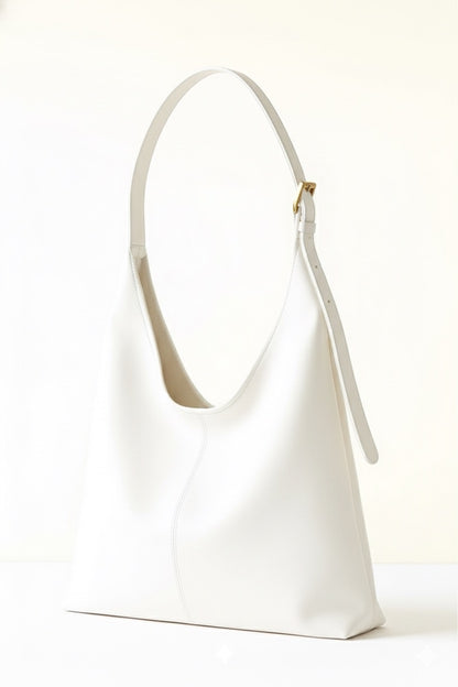 Wide Tote Bag - White