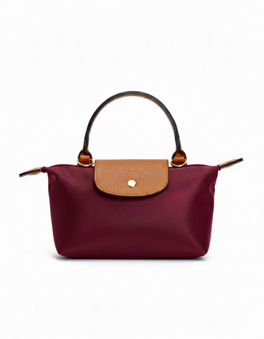Mini Longchamp Cross Bag - Burgundy
