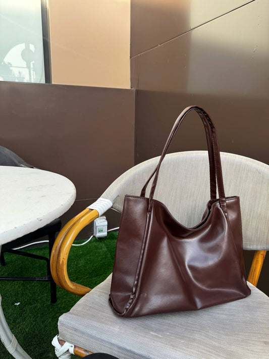 Large Capacity Tote - Brown