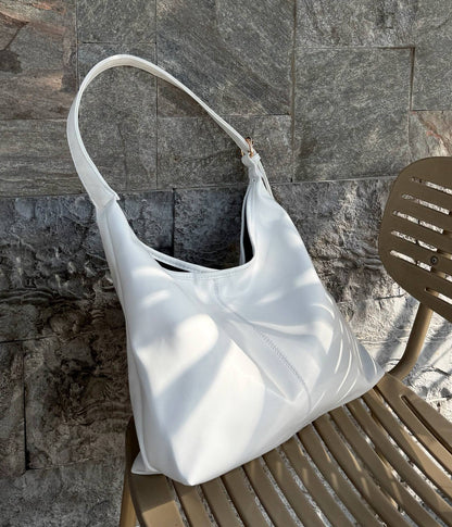 Wide Tote Bag - White