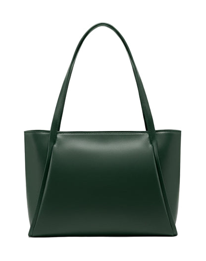 Large Capacity Leather Tote Bag - Olive