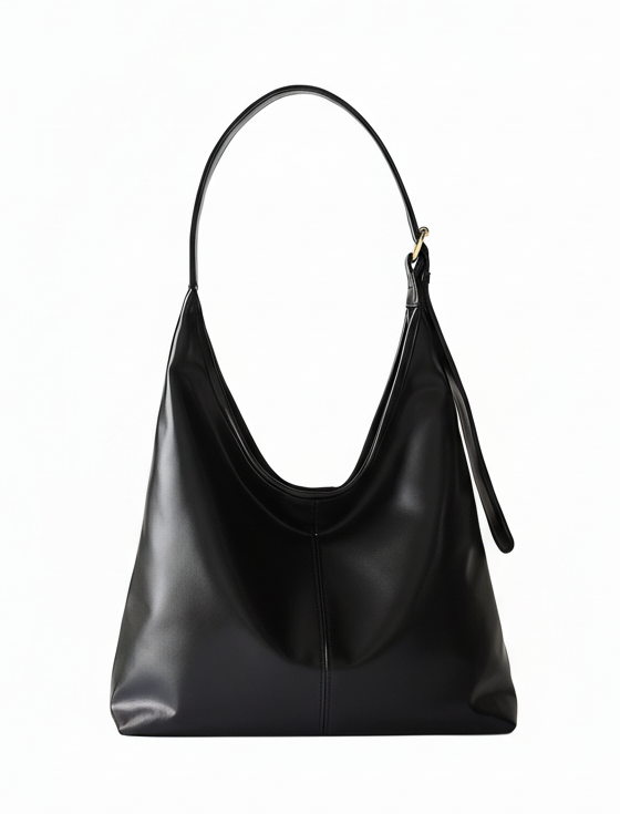 Wide Tote Bag - Black