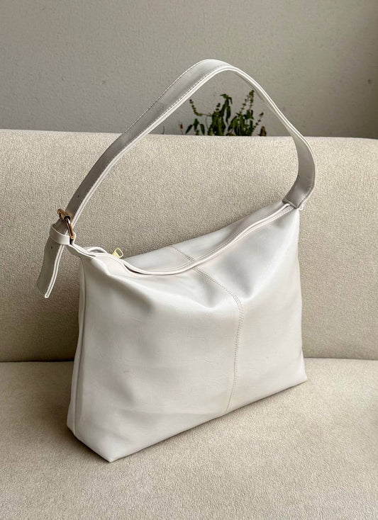 Wide Tote Bag - Burgundy