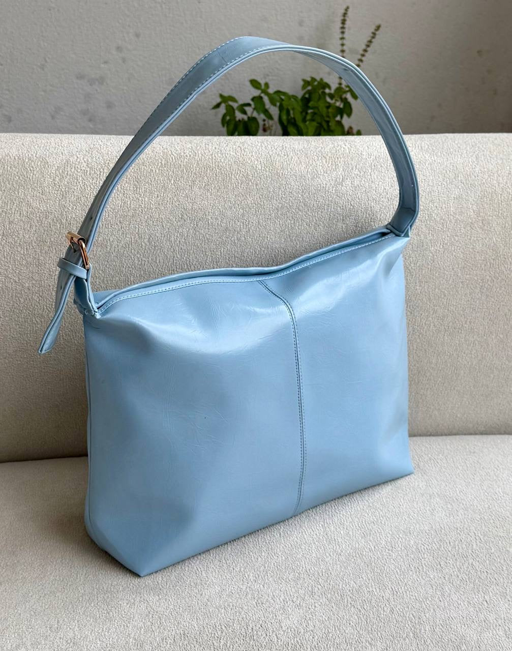 Wide Tote Bag - Beige