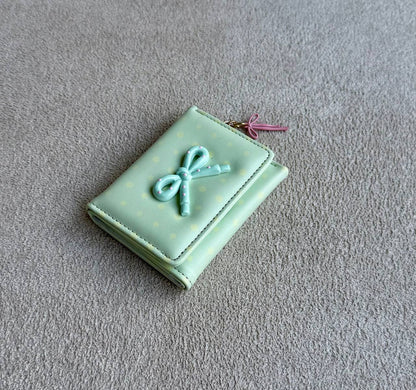 Bonnie Bow Mini Wallet – Mint Green