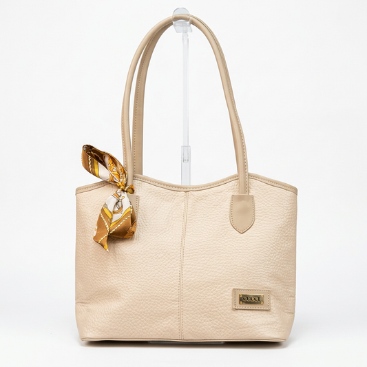 Scarf Tote Bag - Beige