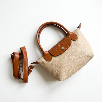 Mini Longchamp Cross - Light Beige