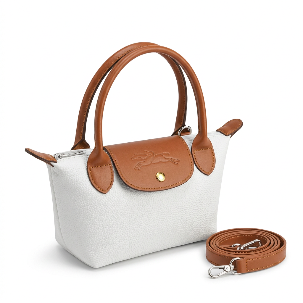Mini Longchamp Cross - White